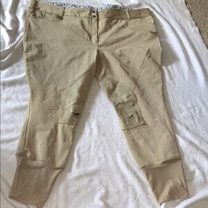 Smartpak Bradley size 46 tan breeches English riding hunter jumper plus size